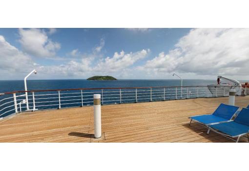 Cubierta Exterior... que vistas del Caribe!!
